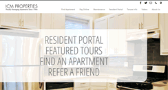 Desktop Screenshot of icmproperties.com
